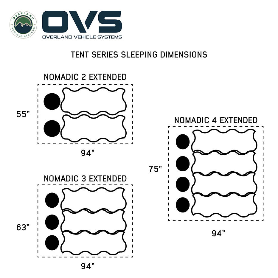 OVS- HD Nomadic 4 person Extended Soft Shell Roof