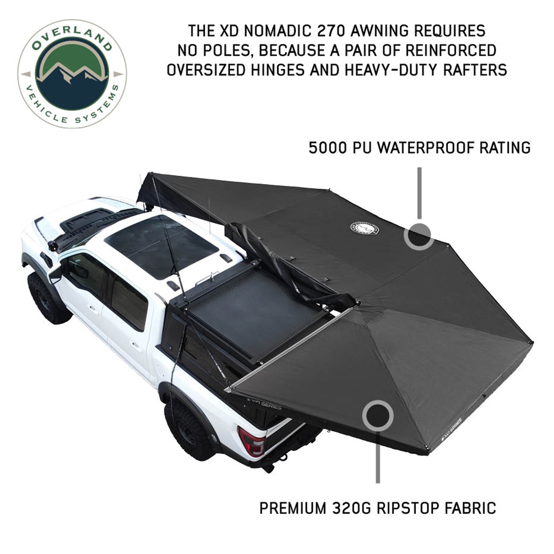 OVS - XD Nomadic 270 Degree Awning W/Lights & Black Out